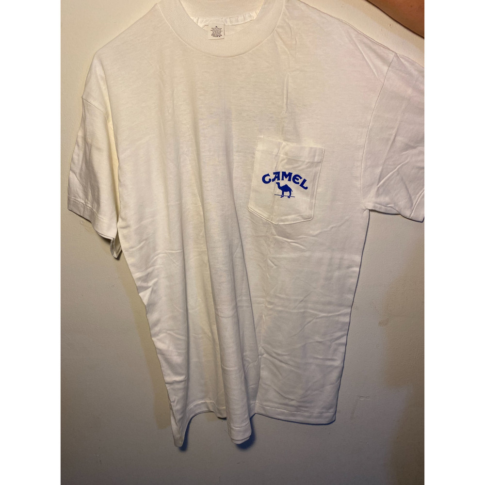Vintage Joe Camel - A Pack Of Camels- White Pocket T-Shirt 1990 XL
